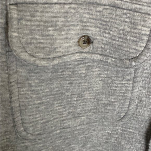 Toad&Co Gray Button-Up Moonwake ling sleeve Shirt small heather gray - Picture 3 of 8